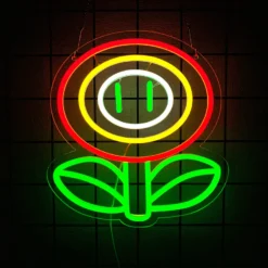 Neon Fleur de Feu Mario Bros