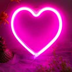 Neon Petit Coeur Rose
