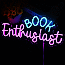 Neon Book Enthusiast