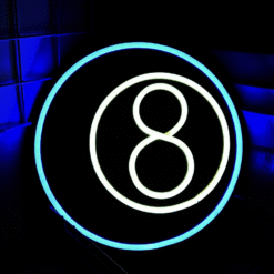 Neon Boule de Billard 8