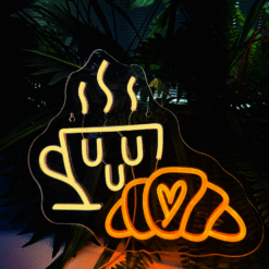 Neon Café Croissant