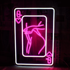 Neon Carte Reine Silhouette
