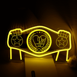 Neon Ceinture Champion Boxe