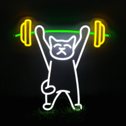 Neon Chat Haltérophile