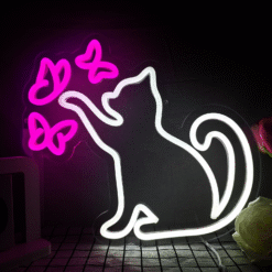 Neon Chat Papillons