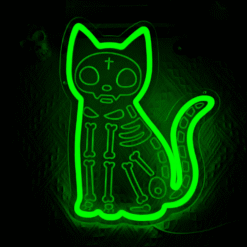 Neon Chat Squelette