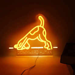 Neon Chien Yoga “Humain Tête en bas”