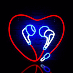 Neon Coeur Écouteurs