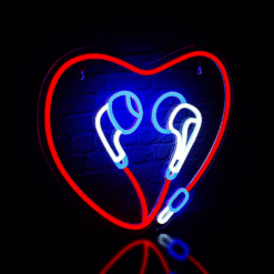 Neon Coeur Écouteurs