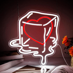 Neon Coeur Glaçon