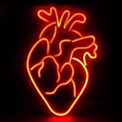 Neon coeur humain