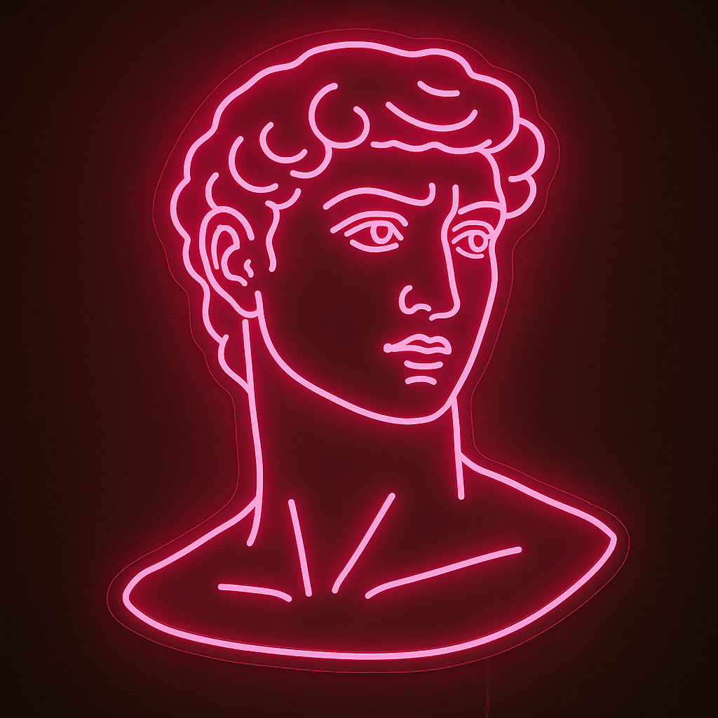 Neon David de Michel-Ange