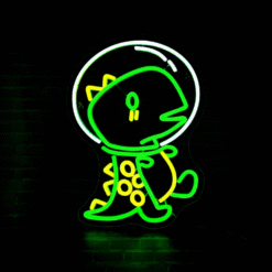 Neon Dinosaure Astronaute