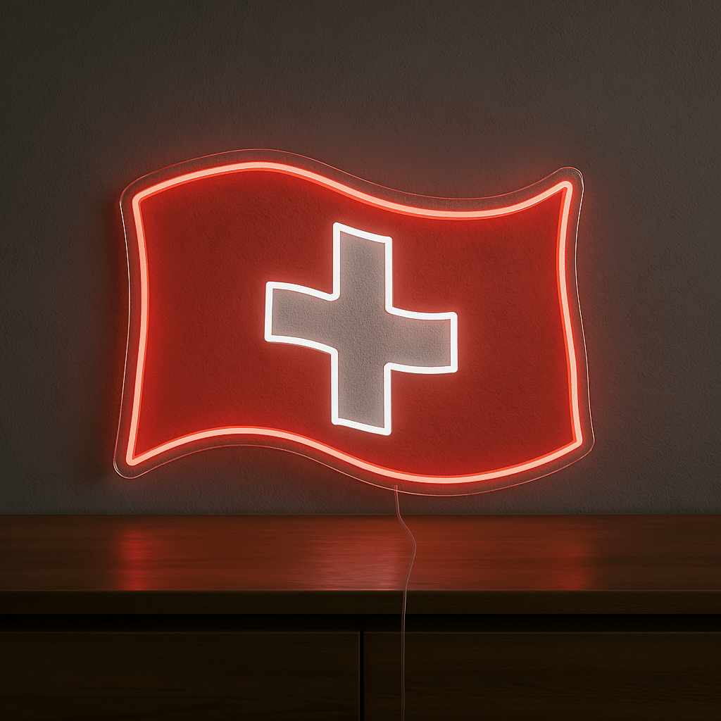 Neon Drapeau Suisse