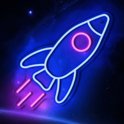 Neon Emoji Fusée