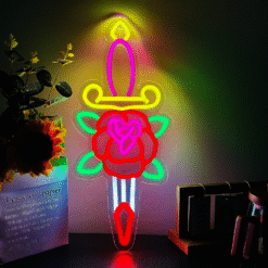 Neon Épée Rose Rouge