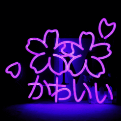 Neon Fleur de Cerisier Kawaii