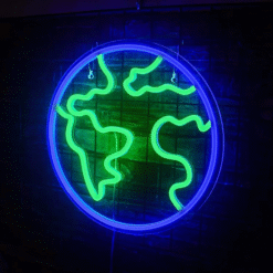 Neon Globe Terrestre
