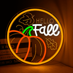 Neon Hello Fall