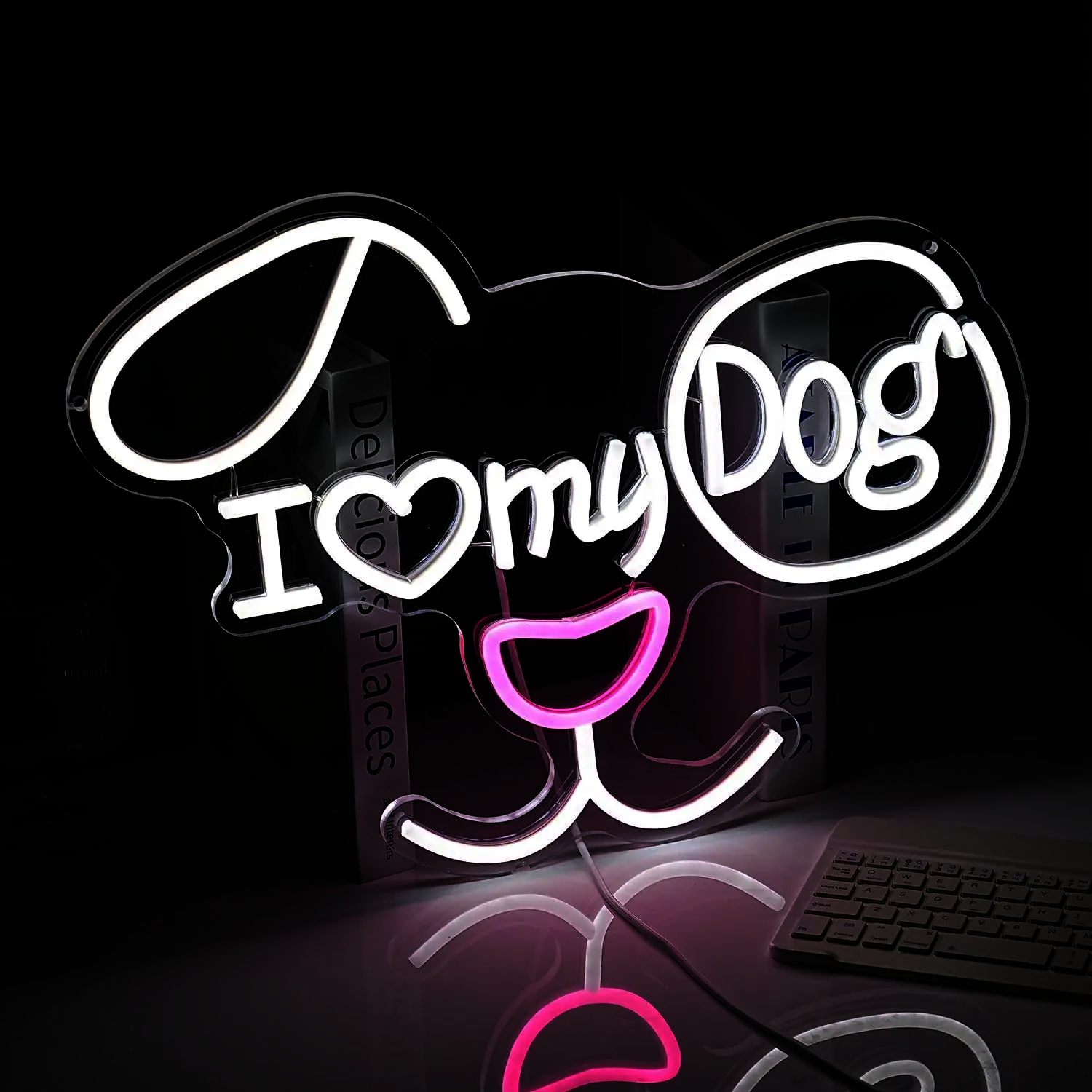 Neon I Love My Dog