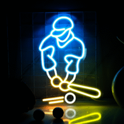 Neon Joueur de Baseball