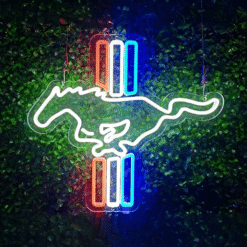 Neon Logo Ford Mustang
