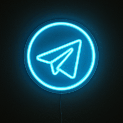 Neon Logo Telegram