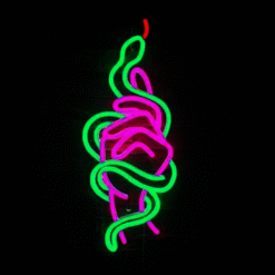 Neon Main Serpent Entrelacé