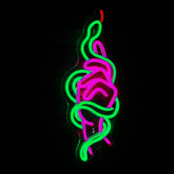 Neon Main Serpent Entrelacé
