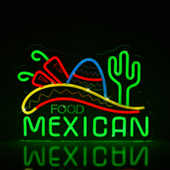 Neon Mexican Food