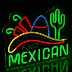 Neon Mexican Food