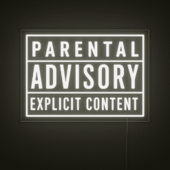 Neon Parental Advisory Explicit Content