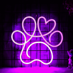 Neon Patte Chien Coeur