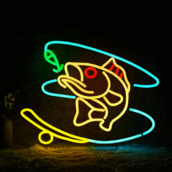 Neon Poisson Canne à Pêche