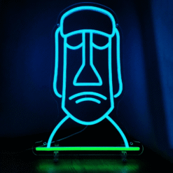Neon Statue Tête Moaï