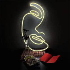 Neon Visage Abstrait